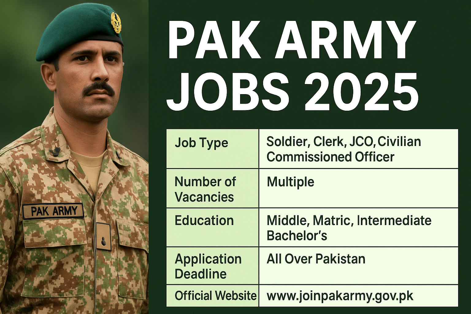 Pakistan Army jobs
