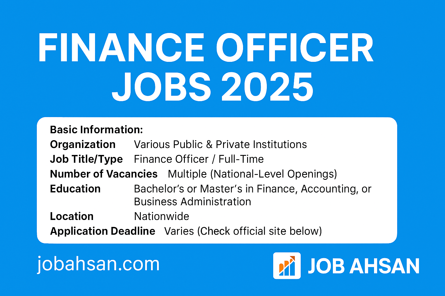 Finance Officer Jobs 2025