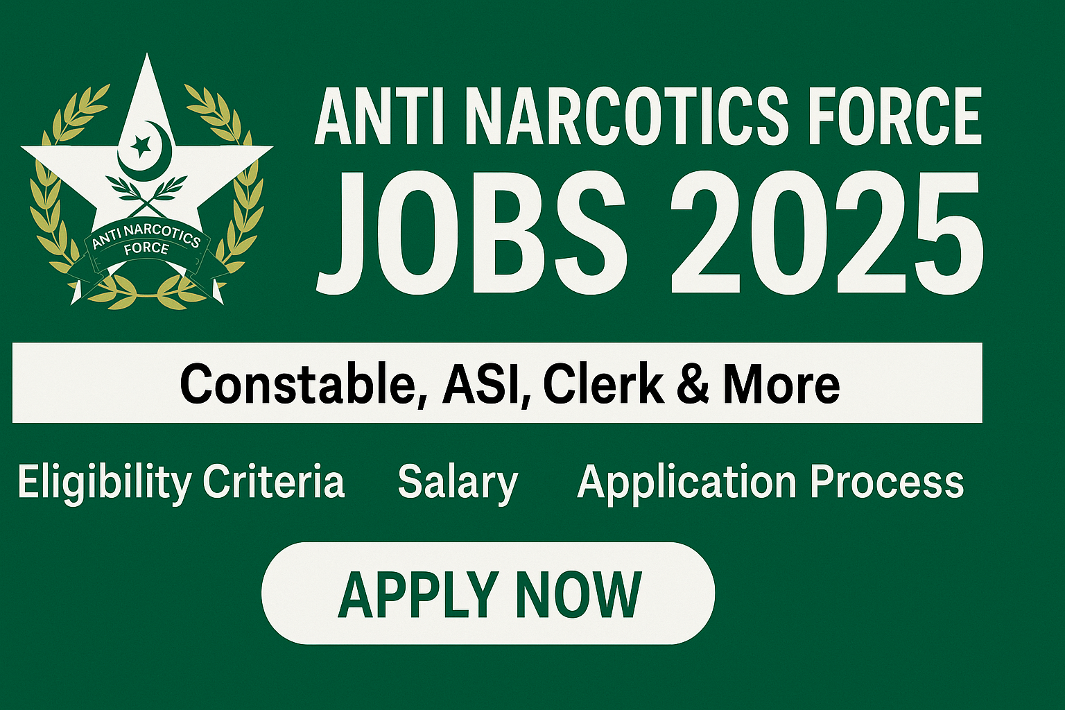 Anti Narcotics Force Jobs 2025