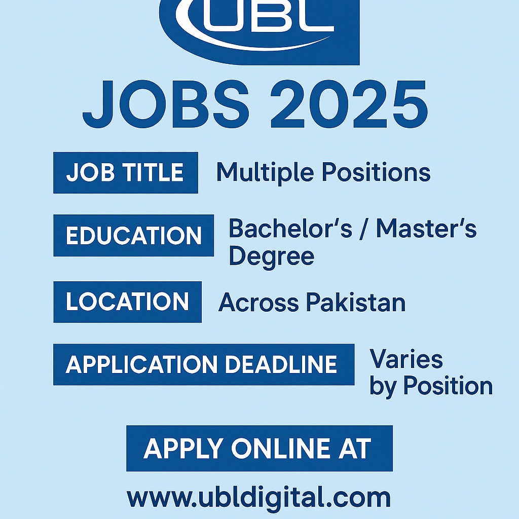 UBL Jobs 2025