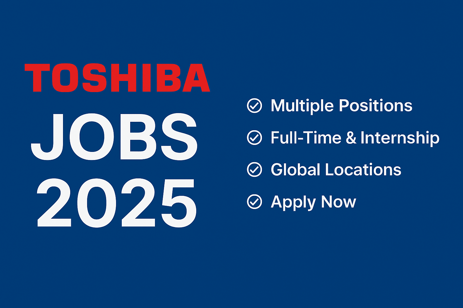 Toshiba Jobs 2025